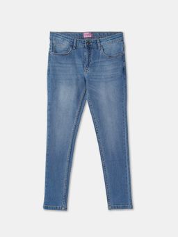R&B - Plain Slim Blue Girls Jeans