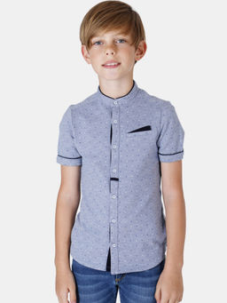 One Friday - Blue Square Dot T-Shirt