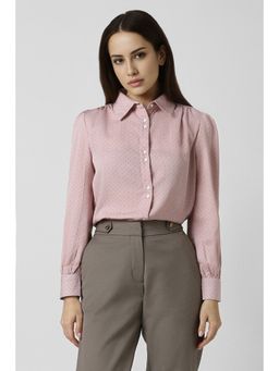 Van Heusen - Women Pink Print Long Sleeves Formal Shirt