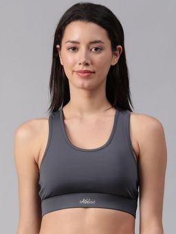 Athlisis - Grey Non-Wired Removable Padding Sports Bra
