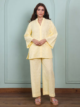 ALLUREARMOIRE - Women Premium Lemon Aura Co-Ord (Set of 2)