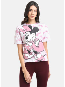 Kazo - Pink Minnie Tie Dye Print Tee