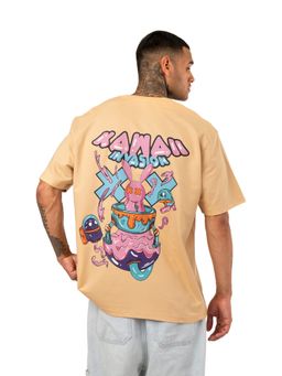 RHINO CULT - Beige Kawaii Bunny Oversize T-Shirt