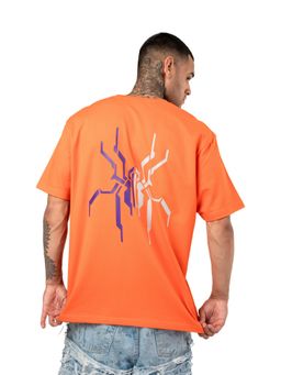 RHINO CULT - Orange Techno Spider Oversize T-Shirt
