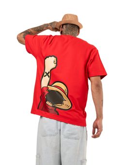 RHINO CULT - Red Luffy's Straw Hat Oversize T-Shirt