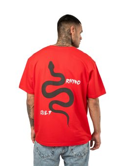 RHINO CULT - Red Serpent Strike Oversize T-Shirt