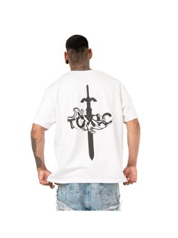 RHINO CULT - White Toxic Sword Oversize T-Shirt