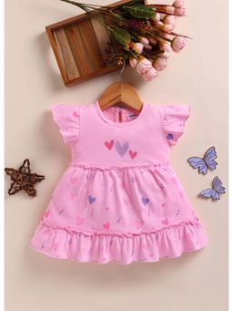 Bumzee - Pink Girls Half Sleeves Frock