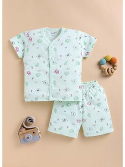 Bumzee - Green Baby Boys Half Sleeves Jabla and Shorts