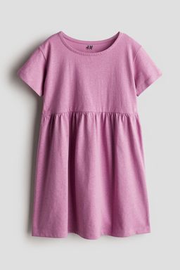 H&M - Girls Pink Cotton Jersey Dress