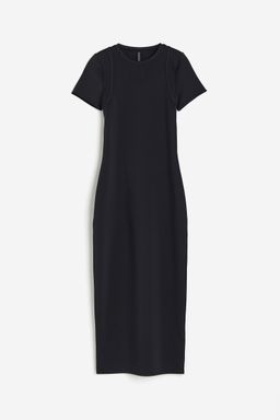 H&M - Women Black Open-Back Scuba Dress