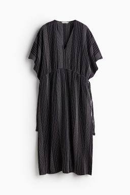 H&M - Women Black Drawstring-Detail Kaftan Dress