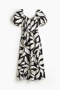 H&M - Women Black Smocked Cotton Dress