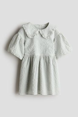 H&M - Girls Green Cotton Seersucker Dress