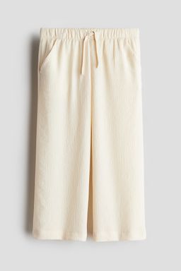 H&M - Girls White Cra pe Weave Trousers