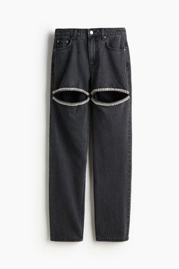H&M - Women Black Wide Regular Jeans