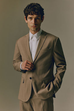 H&M - Men Beige Slim Fit Jacket