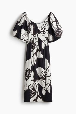 H&M - Women Black Balloon-Sleeved Dress