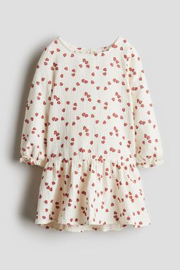 H&M - Girls White Cotton Muslin Dress