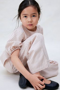 H&M - Girls Orange Cotton Poplin Trousers