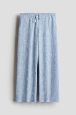 H&M - Girls Blue Textured Jersey Trousers