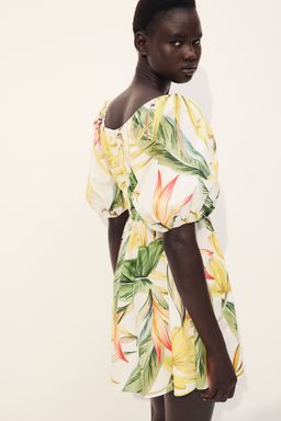 H&M - Women White Smocked-Waist Dress