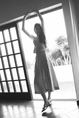 H&M - Women Beige Circular Skirt