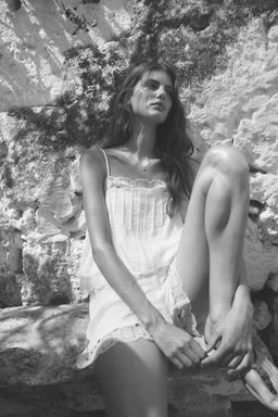 H&M - Women White Embroidery-Detail Playsuit