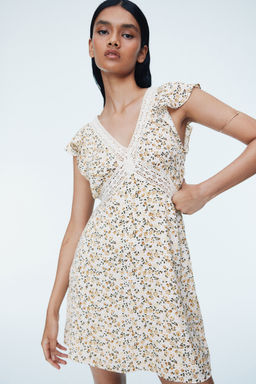 H&M - Women White Lace-Detail Dress