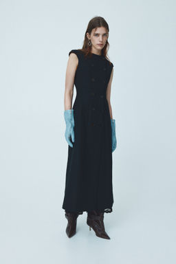 H&M - Women Black Wool-Blend Blazer Dress