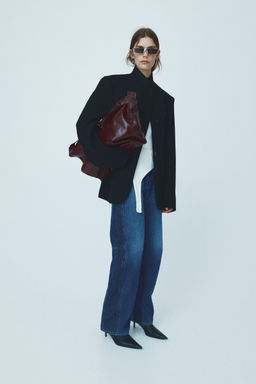 H&M - Women Blue Two-Toned Wide-Leg Jeans