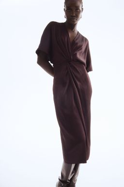 H&M - Women Red Twisted-Detail Dress