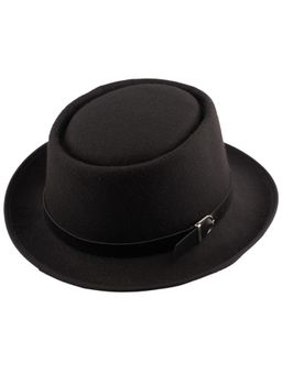 The Tie Hub - Basic Black Solid Fedora Hat