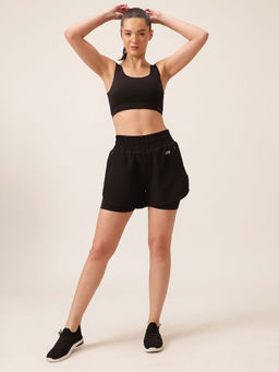 Clovia - Women Black Solid Shorts
