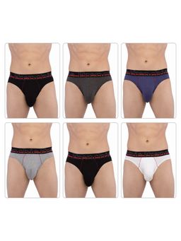 Frenchie - Casuals 4002 Mens Cotton Briefs Assorted Colours (Pack of 6)