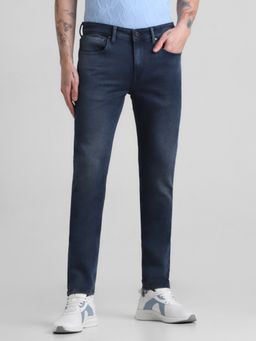 Jack & Jones - Blue Ankle Fit Stretch Jeans