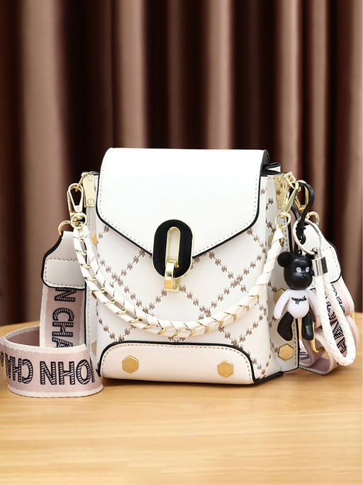 Sling Bag Bags Sale Online Styli Womens White Embellished Drop