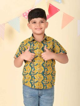 Fabindia - Green Printed Shirt