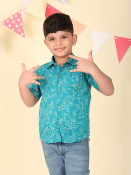 Fabindia - Blue Printed Shirt