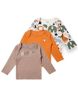 My Milestones - Boys Full Sleeves Envelope Neck Tee - Pack Of 3 - Multicolor (Pack of 3)