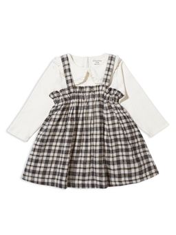 My Milestones - Exajurated Peter Tee with Lurex Strap Dress - Off White/Black (Set of 2)