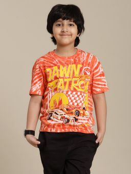 Kidsville - Hot Wheels Printed Regular Fit T-Shirt for Boys