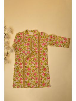 ADYA - Green Floral Print Kurta