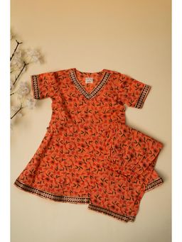 ADYA - Orange Co-Ord with Pants (Set of 2)