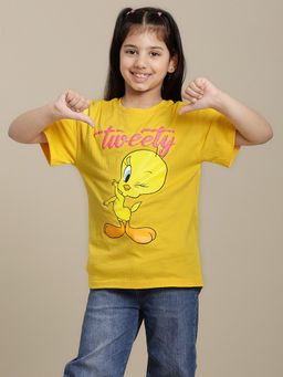 Kidsville - Looney Tunes Printed Relaxed Fit T-Shirt for Girls