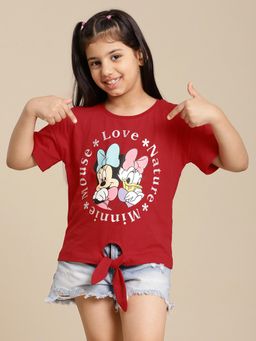 Kidsville - Mickey & Friends Printed Relaxed Fit T-Shirt for Girls