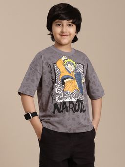 Kidsville - Naruto Printed Regular Fit T-Shirt for Boys