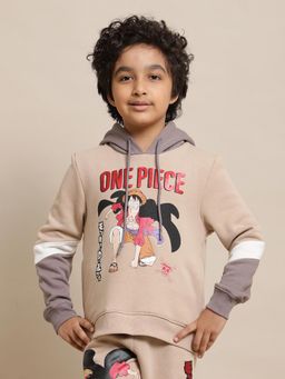 Kidsville - One Piece Printed Regular Fit Hoodie for Boys
