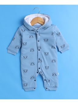 Bumzee - Powder Blue Girls Full Sleeves Trendy Padded Sleepsuit