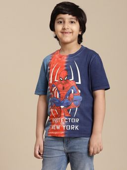 Kidsville - Spiderman Printed Regular Fit T-Shirt for Boys